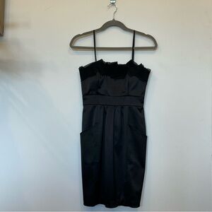 Max and Cleo little Black Spaghetti strap Dress with pockets